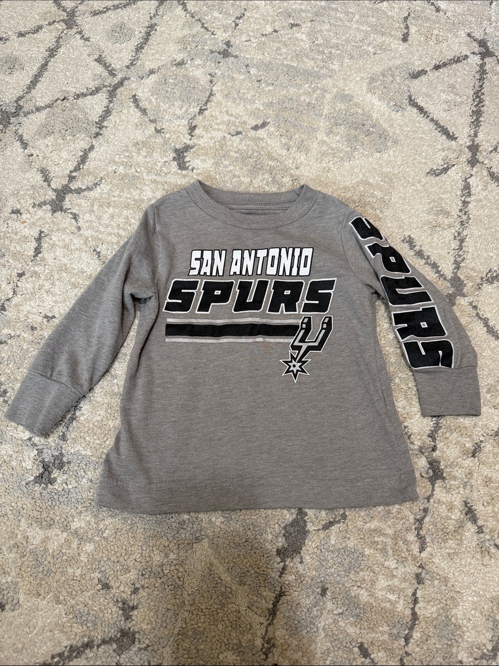 NBA San Antonio Spurs Kids Long Sleeve Tee - Gray & Black